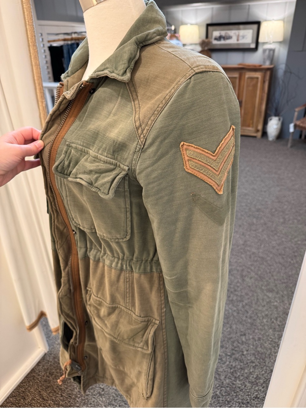 Free People Olive Green Utility Field Jacket - Women - Picture 2 of 4